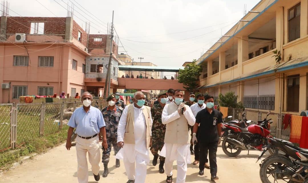 मुख्यमन्त्री राउत द्वारा प्रादेशिक अस्पताल जनकपुरको निरीक्षण