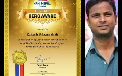 जनकपुरका राकेश अमेरिकाको हीरो अवार्डले सम्मानित