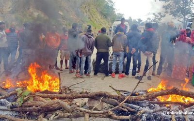 वडा अध्यक्ष कार्कीको निधनपछि छिन्चु बजार र सडक बन्द
