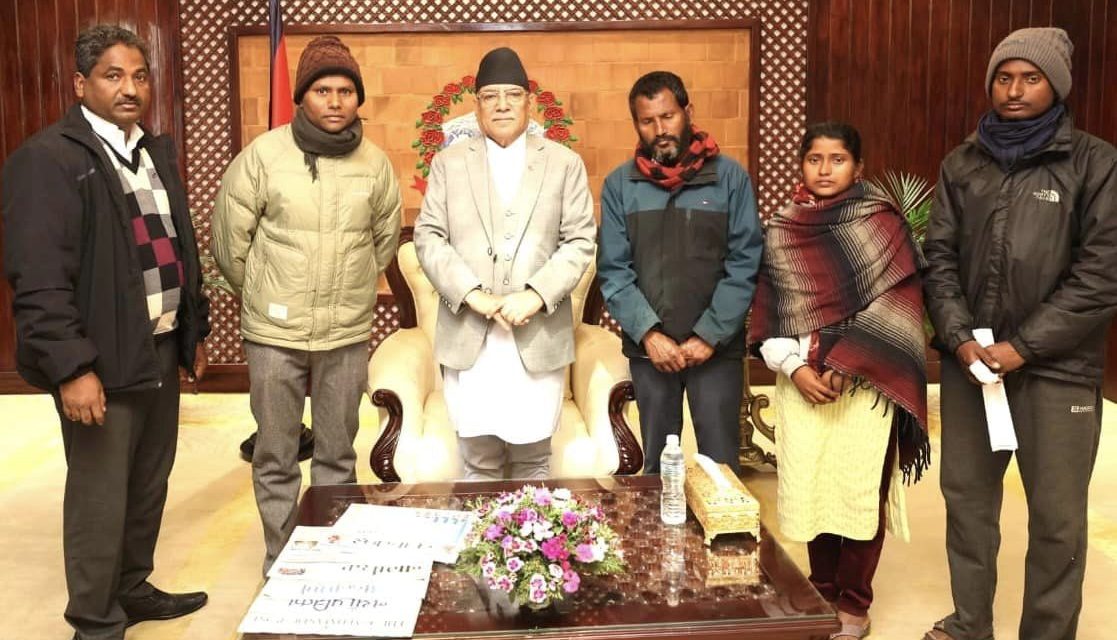 आरती साहको परिवारलाई न्याय दिने प्रधानमन्त्री प्रचण्डको आश्वासन