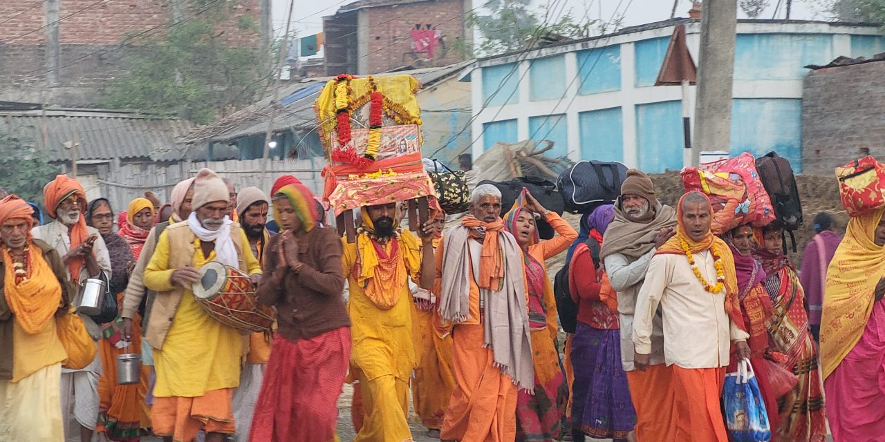 मिथिला माध्यमिकी परिक्रमा कल्याणेश्वर प्रस्थान