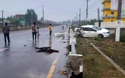 धनुषाको लक्ष्ममिनियाँमा कारले ठक्कर दिँदा एकजनाको मृत्यु