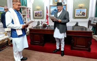 दीपक कार्कीद्वारा वन तथा वातावरण राज्यमन्त्रीको शपथ ग्रहण