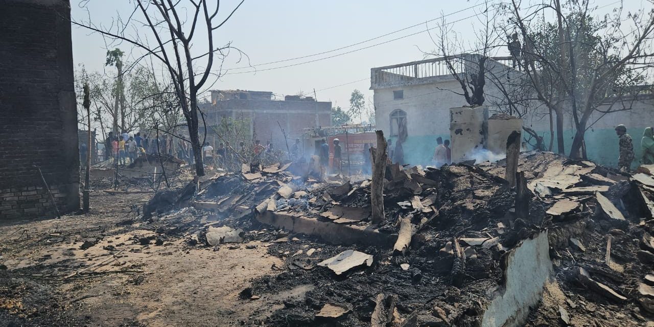 महोत्तरीका मटिहानीमा ६ घण्टापछि आगो नियन्त्रणमा