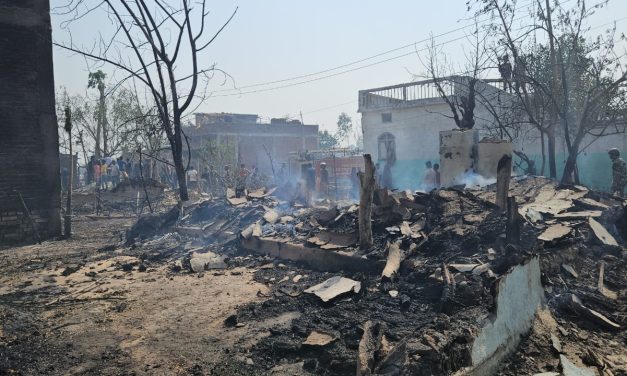 महोत्तरीका मटिहानीमा ६ घण्टापछि आगो नियन्त्रणमा