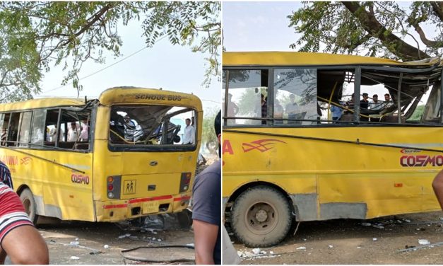 स्कुल बस दुर्घटना हुँदा छ जना बालबालिकाकाे ज्यान गयाे