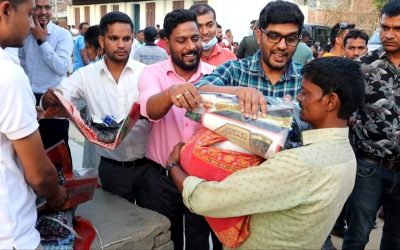 मटिहानीको आगलागी पीडितहरुलाई राहत सामाग्री वितरण