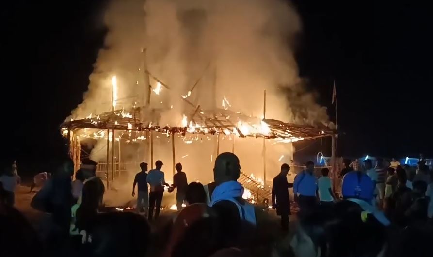 धनुषाको कमलामा विष्णु महायज्ञको मण्डपमा आगलागी