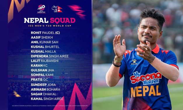 टी-२० विश्वकप खेल्ने नेपाली टोली घोषणा