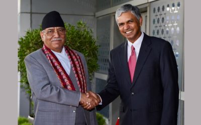 प्रधानमन्त्री दाहाल नयाँदिल्लीमा,विशेष प्रतिनिधिले गरे स्वागत