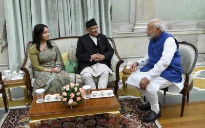 दिल्लीमा प्रधानमन्त्री प्रचण्ड र मोदीको भेट : द्विपक्षीय हितका विविध विषयमा छलफल