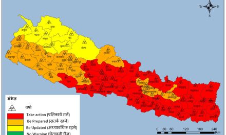 आगामी तीन दिन भारीदेखि अति भारीसम्म वर्षा हुने चेतावनी