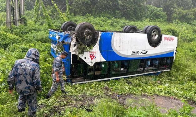 वीरगंज जाँदै गरेको बस दुर्घटना