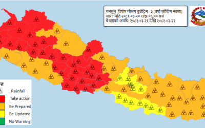 मनसुन थप सक्रिय : पर्सि आइतवारसम्म बाढीपहिरो र डुबानको जोखिम