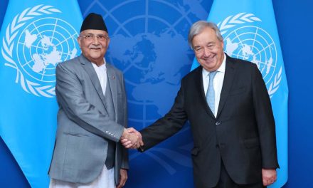 प्रधानमन्त्री ओली र राष्ट्रसङ्घका महासचिव गुटेरेसको भेटवार्ता