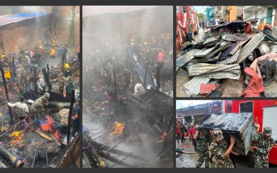 जलेश्वरमा टेन्ट हाउसको स्टोरमा आगलागी, लाखौंको क्षति